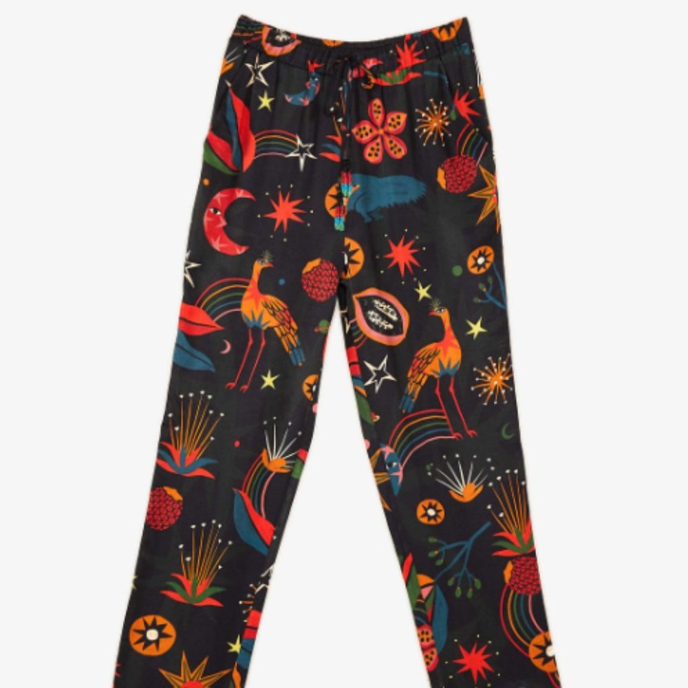 FarmRIO Black Cerrado Sky Pants - XS